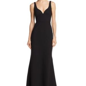 Bloomingdale's AQUA Scuba Crepe Gown, Black Size 4